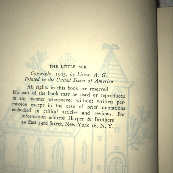 The Little Ark by Jan de Hartog Hardcover. First edition - Picture 5 of 9